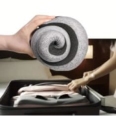 SOLFIT® Putni jastuk za vrat od memorijske pjene, ergonomski i kompaktan za avion, vlak i autobus | NECKIFY