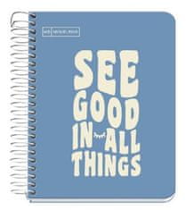 Miquelrius Sveska A6, s linijama, 100-listna, 90g MESSAGES, plava