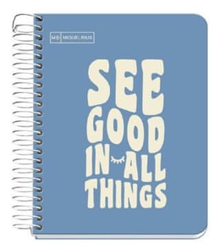 Miquelrius Sveska A6, s linijama, 100-listna, 90g MESSAGES, plava