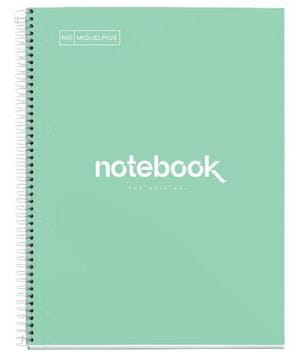 Miquelrius Sveska A4, s linijama, 120 listova, 90g, EMOTIONS, karton, svijetlo zelena