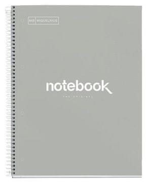 Miquelrius Sveska A4, s linijama, 80 listova, 90g, EMOTIONS, karton, sivi