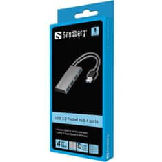 Sandberg USB-A 3.0 razdjelnik (hub), 4-u-1 4x USB-A 3.0