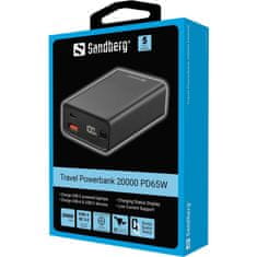 Sandberg Baterija Powerbank 20.000 Putna, 65W
