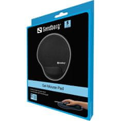 Sandberg Podloga za miš s naslonom za zapešće s gelom, 25 x 21,5 cm