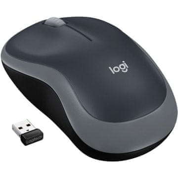 Logitech M185 Bežična mini miš, crno-siva