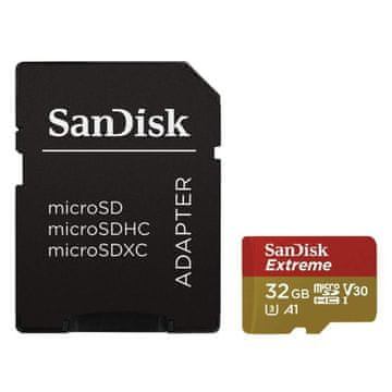 SanDisk 32GB Extreme Micro SDHC A1 CL10 V30 UHS-I U3 100MB/s Mobilna memorijska kartica + adapter
