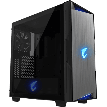 Gigabyte AC300G GLASS USB-C USB 3.1 Gen2 ATX AORUS RGB osvijetljeno kućište, crno