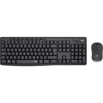 Logitech Bežična tipkovnica + miška Desktop MK295 HR - grafitna boja HR, tiha