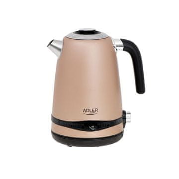 Adler Grijač vode 1,7L s LCD zaslonom/postavka temperature boja šampanjca AD1295