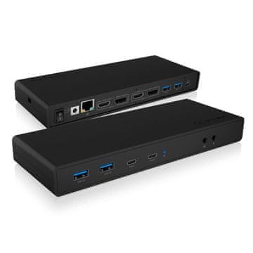IcyBox IB-DK2245AC Docking USB-C priklopna postaja s dvostrukim video priključkom