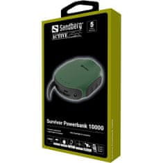 Sandberg Survivor Powerbank 10000 mAh prijenosna baterija s LED svjetlom i kompasom