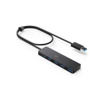 Anker Ultra Slim 4-port USB 3.0 hub crni
