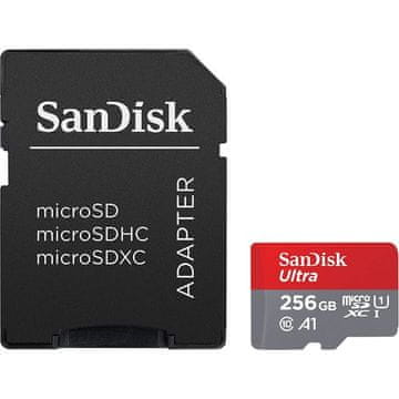 SanDisk Ultra microSDXC 256GB + SD adapter 150MB/s A1 klasa 10 UHS-I
