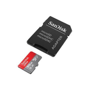 SanDisk Ultra microSDXC 512GB + SD Adaptor 150MB/s A1 Klas 10 UHS-I