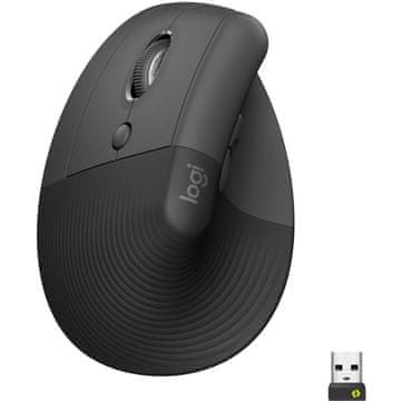Logitech Miš Lift LEFT Vertikalna Ergonomična, grafitna