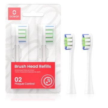 Oclean Plaque Control dva nastavka za električnu četkicu za zube bijela