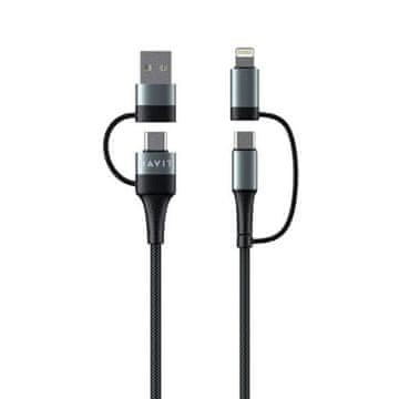 Havit Kabel za punjenje 4v1 USB / USB-C na USB-C / Lightning, 1M