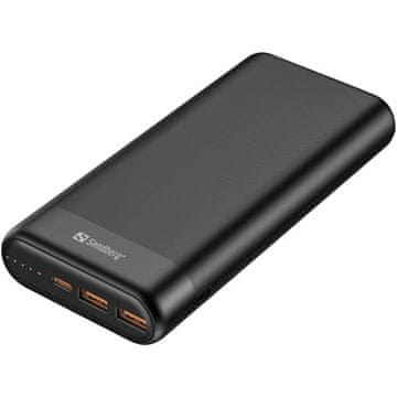 Sandberg Powerbank 20000 mAh PD65W+2xQC3.0 prijenosna baterija