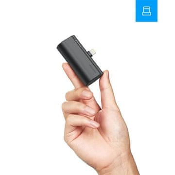 VEGER Prijenosna baterija PlugON Lightning 5000 mAh, crna