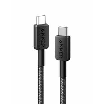 Anker 322 USB-C na USB-C pleteni kabel 1,8m crni