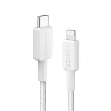 Anker 322 USB-C na Lightning pleteni kabel 1,8m bijeli