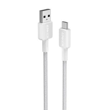 Anker 322 USB-A na USB-C pleten kabel 0,9m bijel