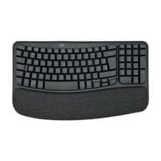 Logitech Bežična tipkovnica ergonomska Wave Keys crna SLO gravura