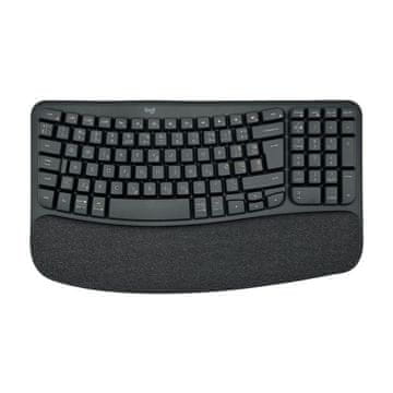 Logitech Bežična tipkovnica ergonomska Wave Keys crna SLO gravura