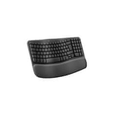 Logitech Bežična tipkovnica ergonomska Wave Keys crna SLO gravura