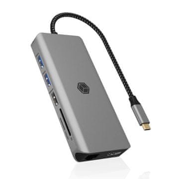IcyBox IB-DK4061-CPD 12v1 USB-C dok za prijenosnike s Power Delivery do 100W