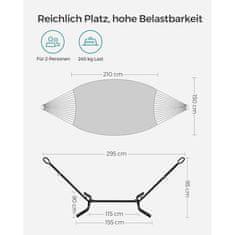 VASAGLE SONGMICS mreža s okvirom bež GHS001M01