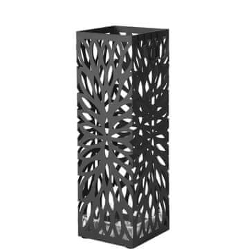 Songmics Metalni stalak za kišobrane s kukicama i posudom za kapljice LUC48B