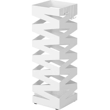 Songmics Metalni stalak za kišobrane s kukicama i posudom za kapljice LUC16W