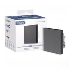 AQARA Dvostruki zidni prekidač H1 EU s neutralnom žicom, WS-EUK04 SIVA