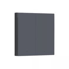 AQARA Dvostruki zidni prekidač H1 EU s neutralnom žicom, WS-EUK04 SIVA