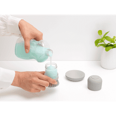 Brabantia četka za posuđe s dozirnikom sapuna, siva