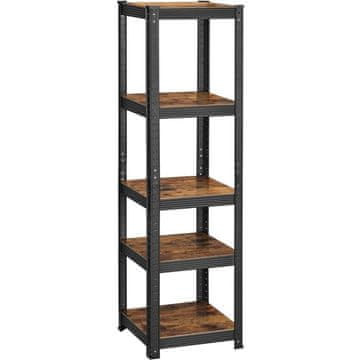 Songmics Stalak za knjige i pohranu 5 polica Vintage