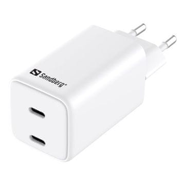 Sandberg AC punjač Dual USB-C PD65W EU