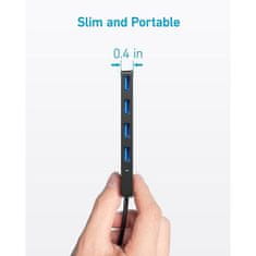 Anker Ultra Slim 4-port USB-C hub crni