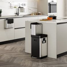 VonHaus Trojni koš za otpad smeće od nehrđajućeg čelika 32L