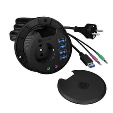 IcyBox IB-HUB1430 4-portni stolni hub