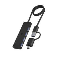 IcyBox IB-HUB1424-C3 4-Port Hub s priključkom USB-C i USB-A 3.2 Gen 1