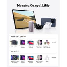 Anker 545 Nano powerbank 10K s ugrađenim USB-C kablom, zeleni