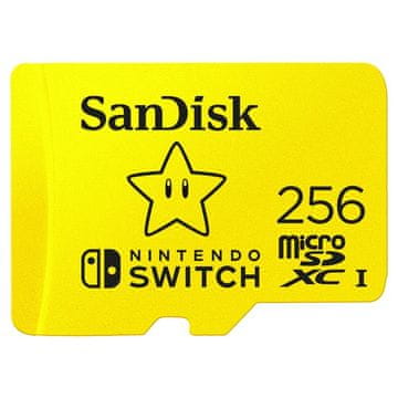 SanDisk MicroSDXC kartica za Nintendo Switch 256GB, do 100MB/s čitanje, 60MB/s pisanje, U3, C10, A1, UHS