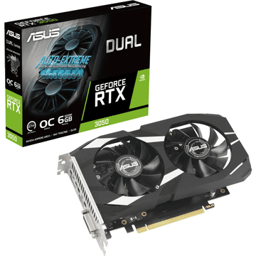 ASUS Grafička kartica GeForce RTX 3050 DUAL OC, 6GB GDDR6, PCI-E 4.0 DUAL-RTX3050-O6G
