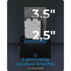 IcyBox IB-1232CL-U3 dok i klon postaja za 2,5" i 3,5"