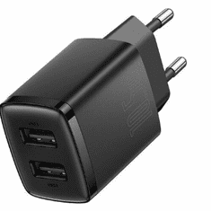 BASEUS Compact kućni punjač, 2 x USB 10,5 W, crni (CCXJ010201)