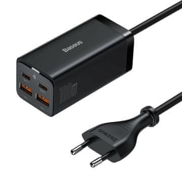 BASEUS GaN3 Pro kućni punjač, 2xUSB, 2xUSB-C 100W, crni (CCGP000101)