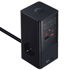BASEUS stanica za punjenje, 6 priključaka: 2xAC, 2xUSB, 2xUSB-C, 100W (E00023609113-00)