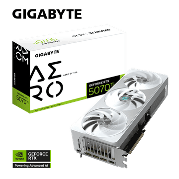 Gigabyte Grafička kartica GeForce RTX 5070 Ti AERO OC 16G, 16GB GDDR7, PCI-E 5.0
